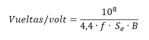 Formula de vueltas por volt.webp