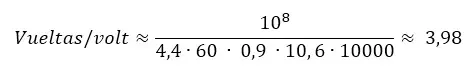 Formula con datos de vueltas por volt.webp